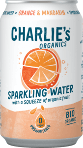 Charlie's Org. sp. orange mand. bio blik 12x33 cl