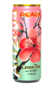AriZona Green Tea Peach slim can 12x33cl